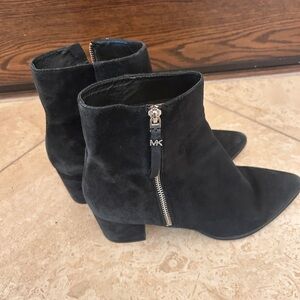 Michael Kors Black Ankle Booties with Zipper